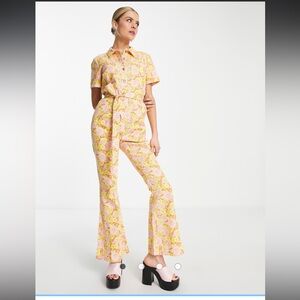 ASOS Design Floral Pink Jumpsuit